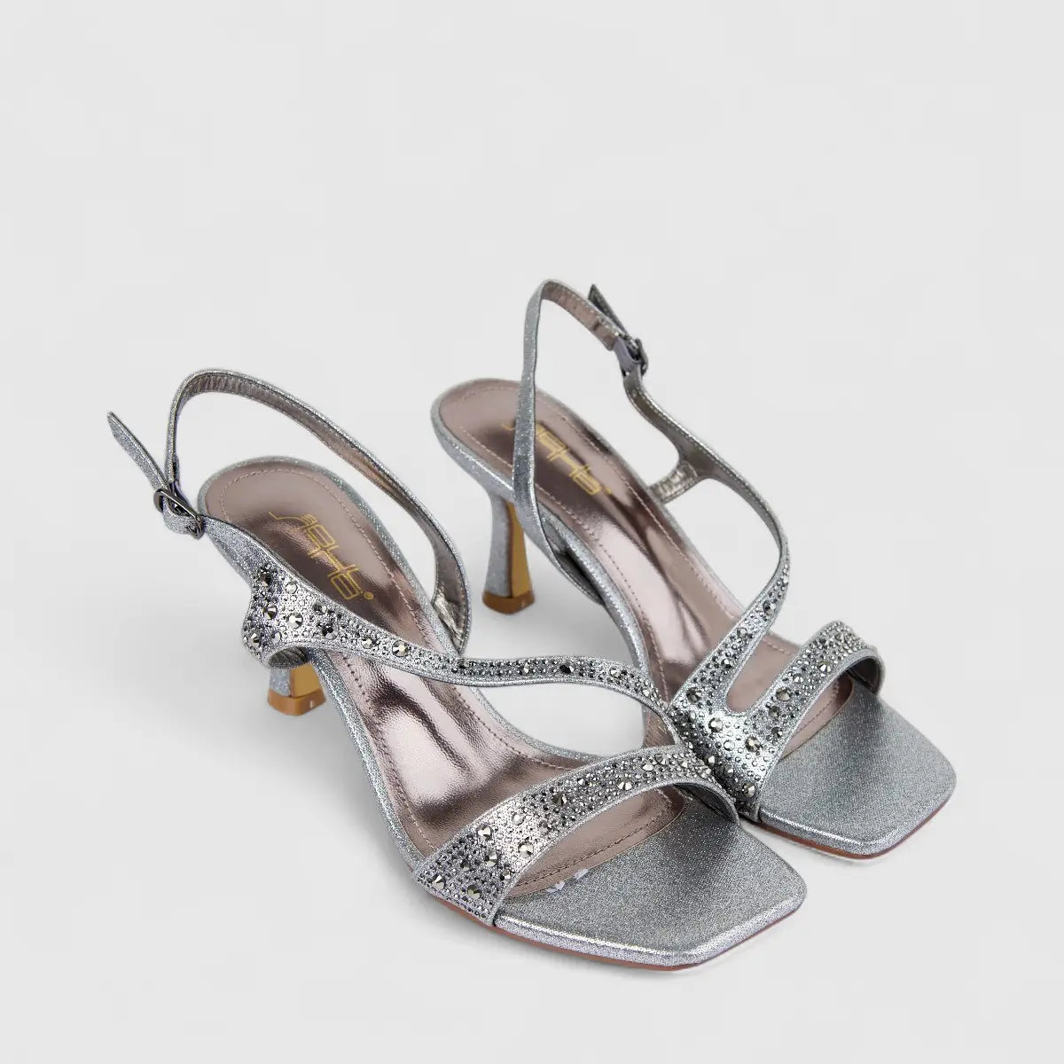 Bulbul Ladies Slingback Evening Sandal Pewter HAR092