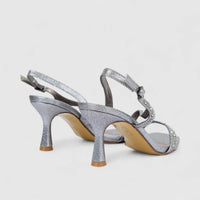Bulbul Ladies Slingback Evening Sandal Pewter HAR092