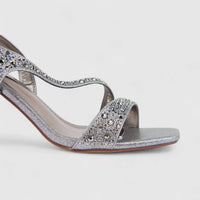 Bulbul Ladies Slingback Evening Sandal Pewter HAR092