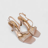 Bulbul Ladies Evening Slingback Sandal Rose gold HAR092