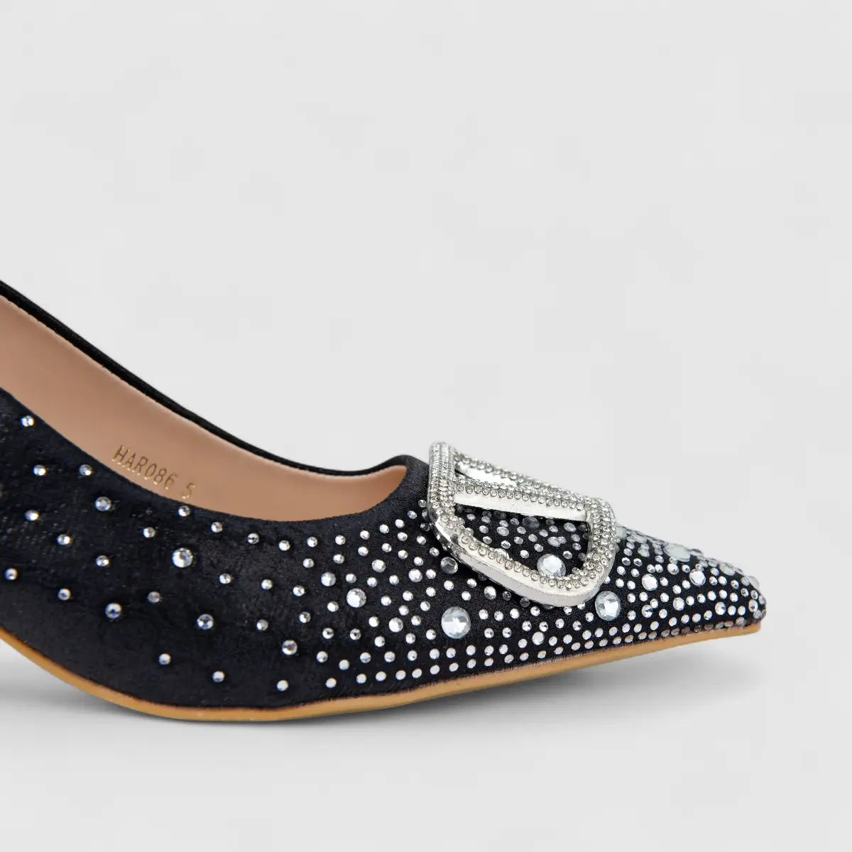 Bulbul Ladies Evening Slingback Court Black HAR086