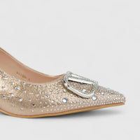 Bulbul Ladies Evening Slingback Court Gold HAR086