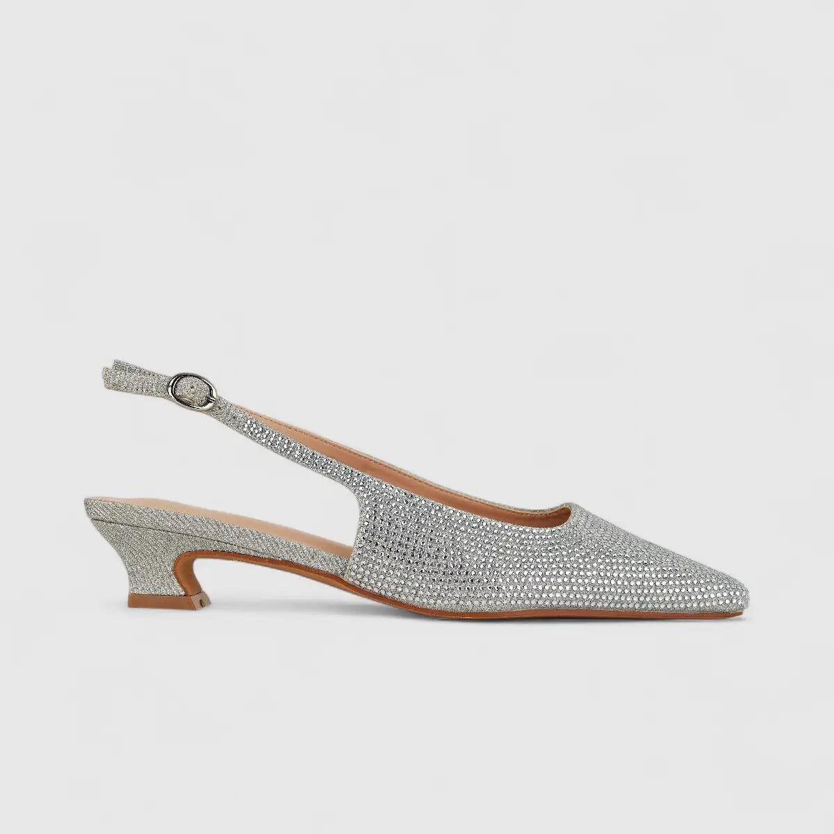 Bulbul Ladies Evening Sling Back HAR030 Silver