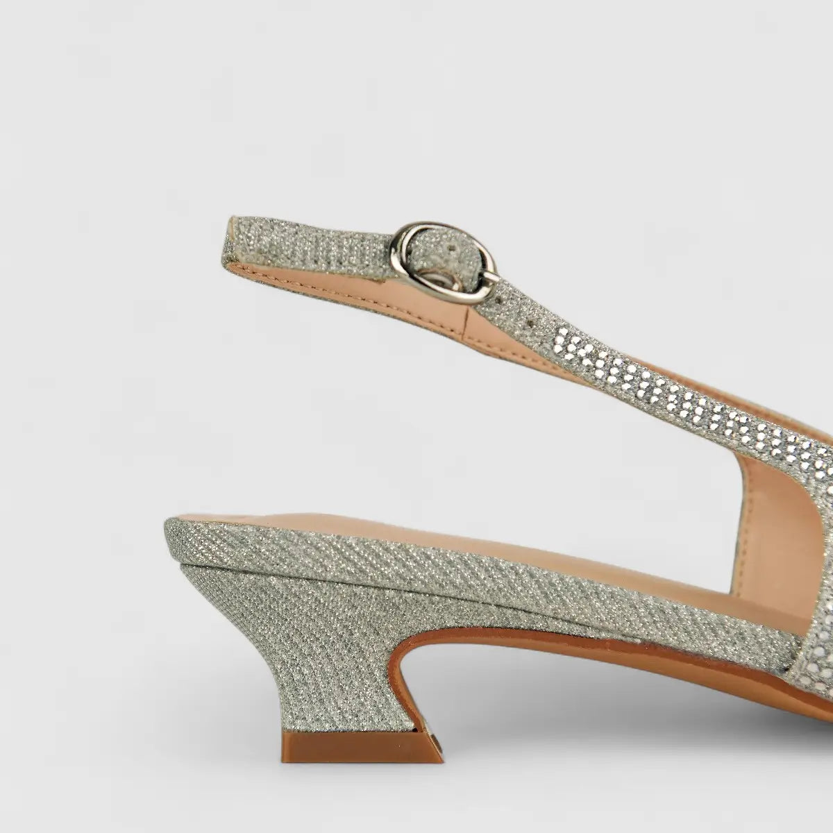 Bulbul Ladies Evening Sling Back HAR030 Silver