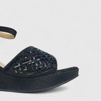 Bulbul Ladies Evening Wedge LU017 Black