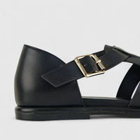Bulbul Ladies Fisherman  Sandal CAR-001 Black