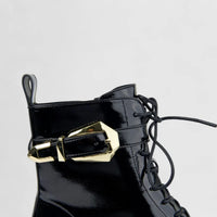 Bulbul Ladies Lace Up Ankle Boot Black CAR26-1