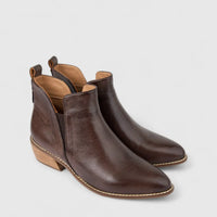 Bulbul Ladies Leather Ankle Boot Brown LSF-07