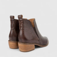 Bulbul Ladies Leather Ankle Boot Brown LSF-07