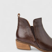 Bulbul Ladies Leather Ankle Boot Brown LSF-07