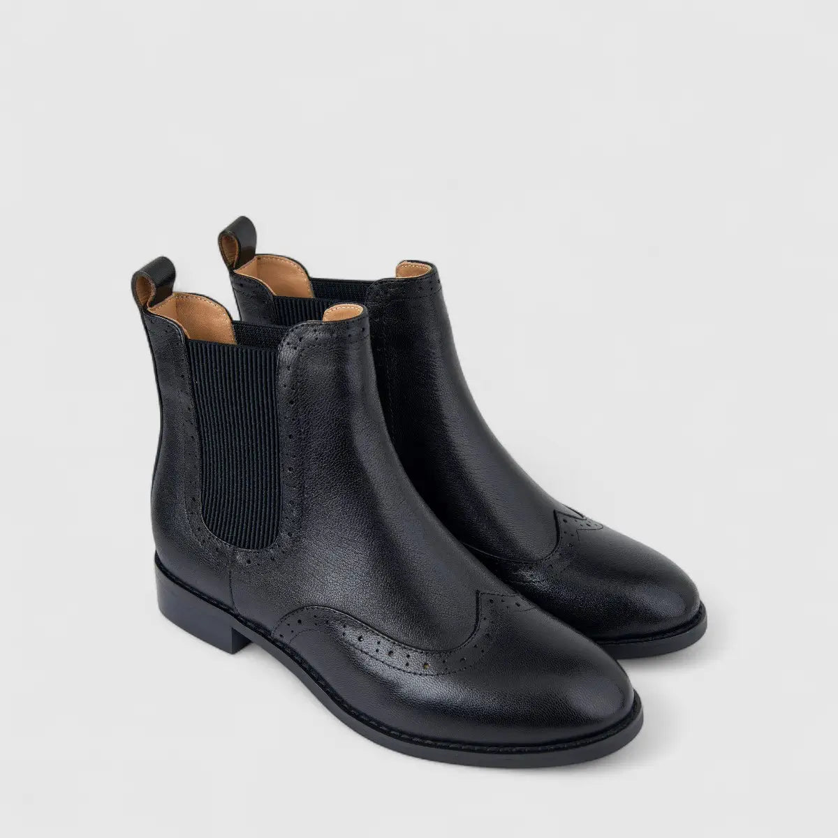 Bulbul Ladies Leather Chelsea Boot Black LSF-06