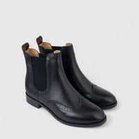 Bulbul Ladies Leather Chelsea Boot Black LSF-06