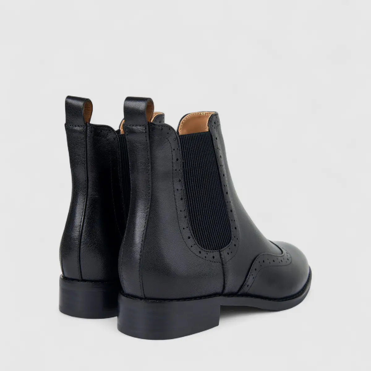 Bulbul Ladies Leather Chelsea Boot Black LSF-06