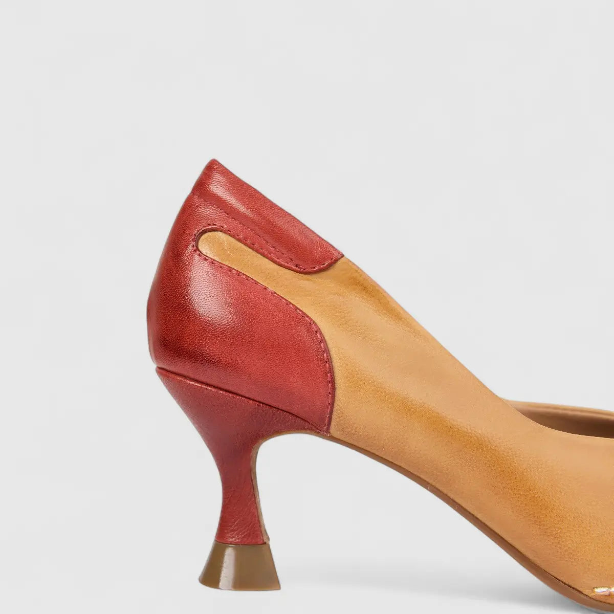 Bulbul Ladies Leather Court Shoe Brown LSF-12