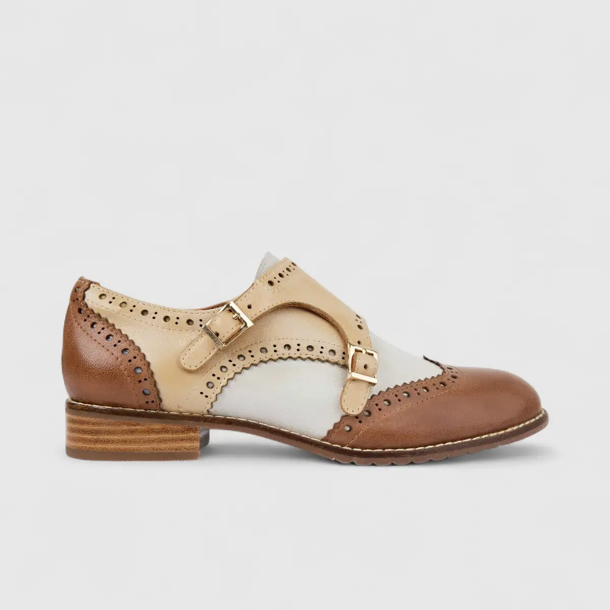 Bulbul Ladies Leather Double Monk Loafer Multi LSF-01