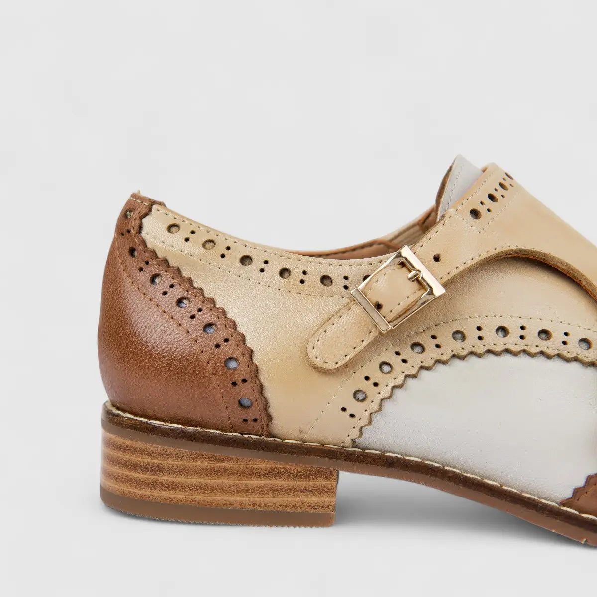 Bulbul Ladies Leather Double Monk Loafer Multi LSF-01