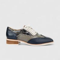 Bulbul Ladies Leather Lace Up Shoe Multi LSF-03