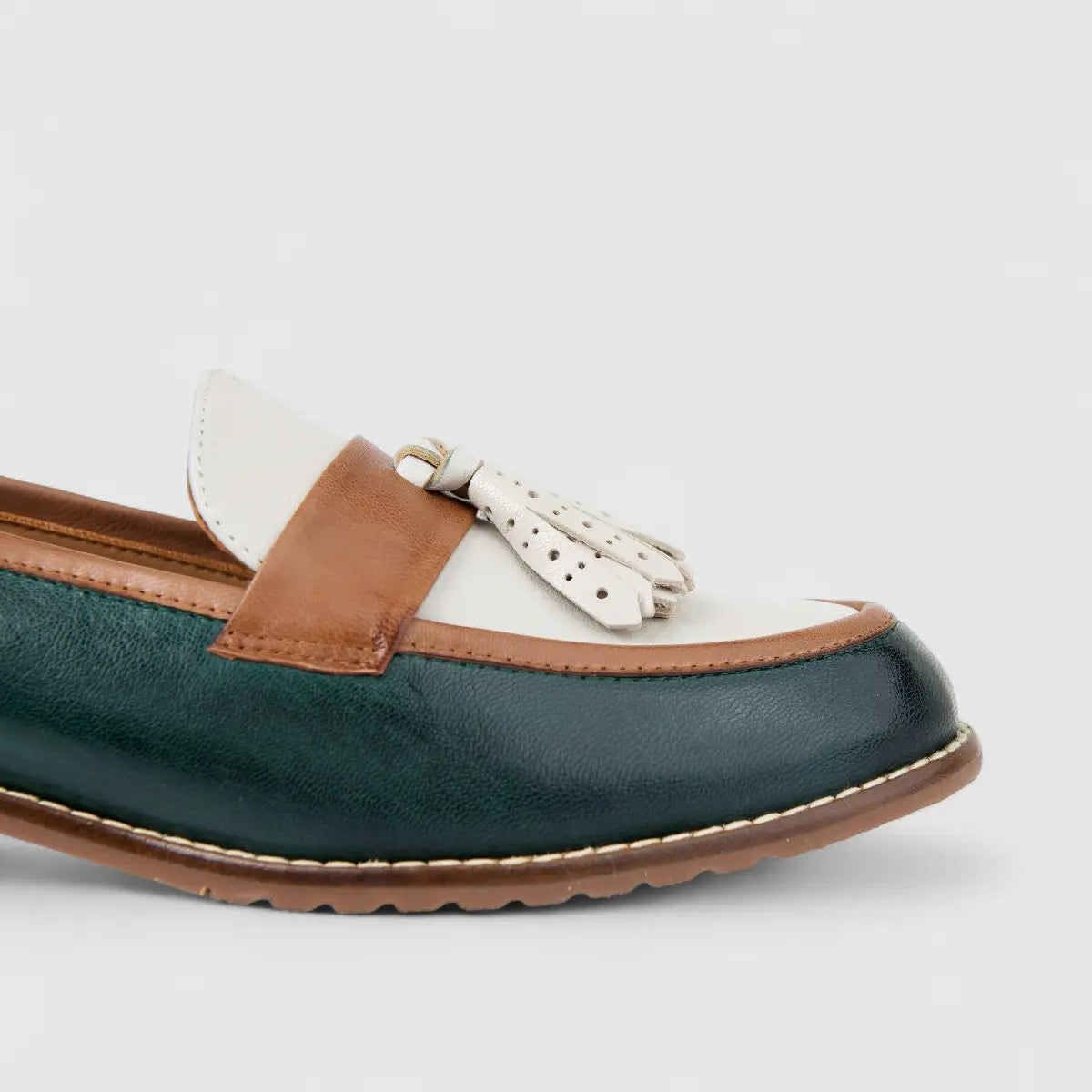 Bulbul Ladies Leather Loafer With Tassel Multi LSF-05