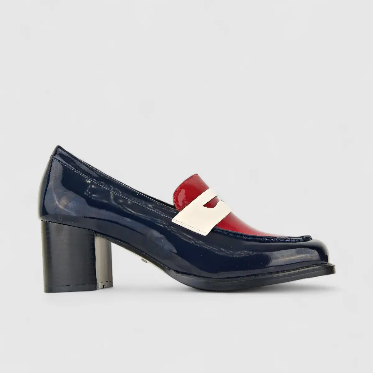 Bulbul Ladies Loafer CAR-020 Navy/Red/White