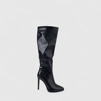 Bulbul Ladies Long Stiletto Heel Boot Black CAR26-14