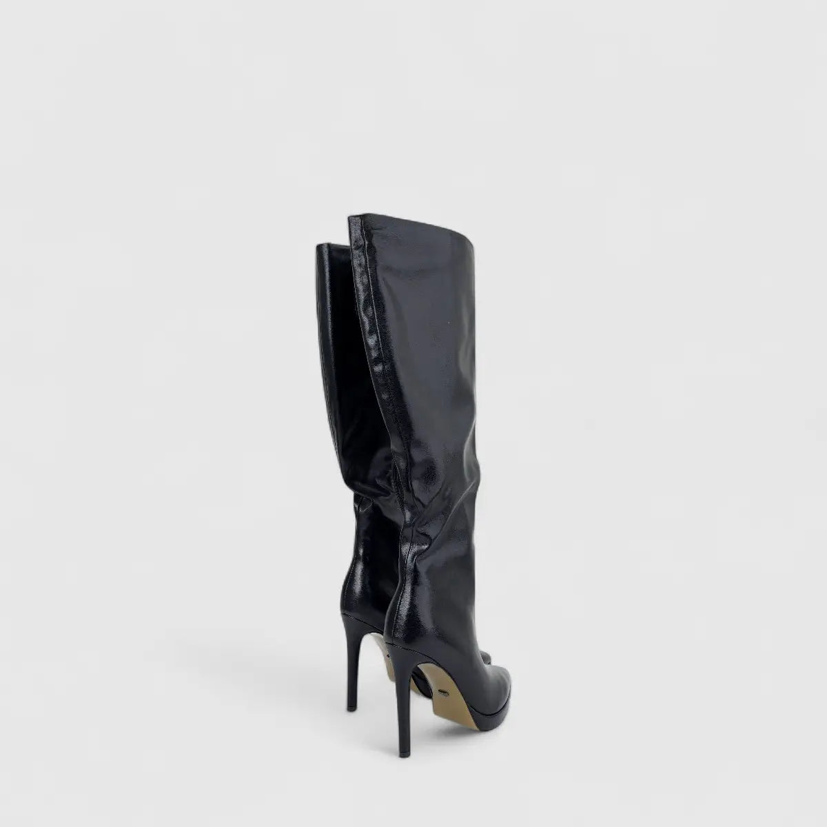 Bulbul Ladies Long Stiletto Heel Boot Black CAR26-14