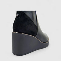 Bulbul Ladies Long Wedge Heel Boot Black CAR26-18
