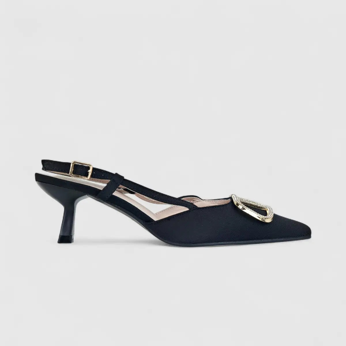 Bulbul Ladies Sling Back Dress Heel LU023 Black