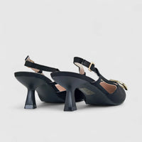 Bulbul Ladies Sling Back Dress Heel LU023 Black