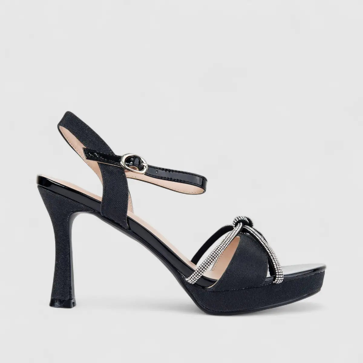 Bulbul Ladies Slingback Evening Sandal Black HAR094