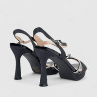 Bulbul Ladies Slingback Evening Sandal Black HAR094