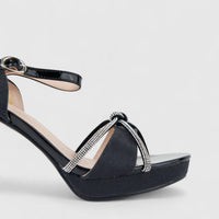 Bulbul Ladies Slingback Evening Sandal Black HAR094