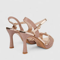 Bulbul Ladies Slingback Evening Sandal Rose Gold HAR094