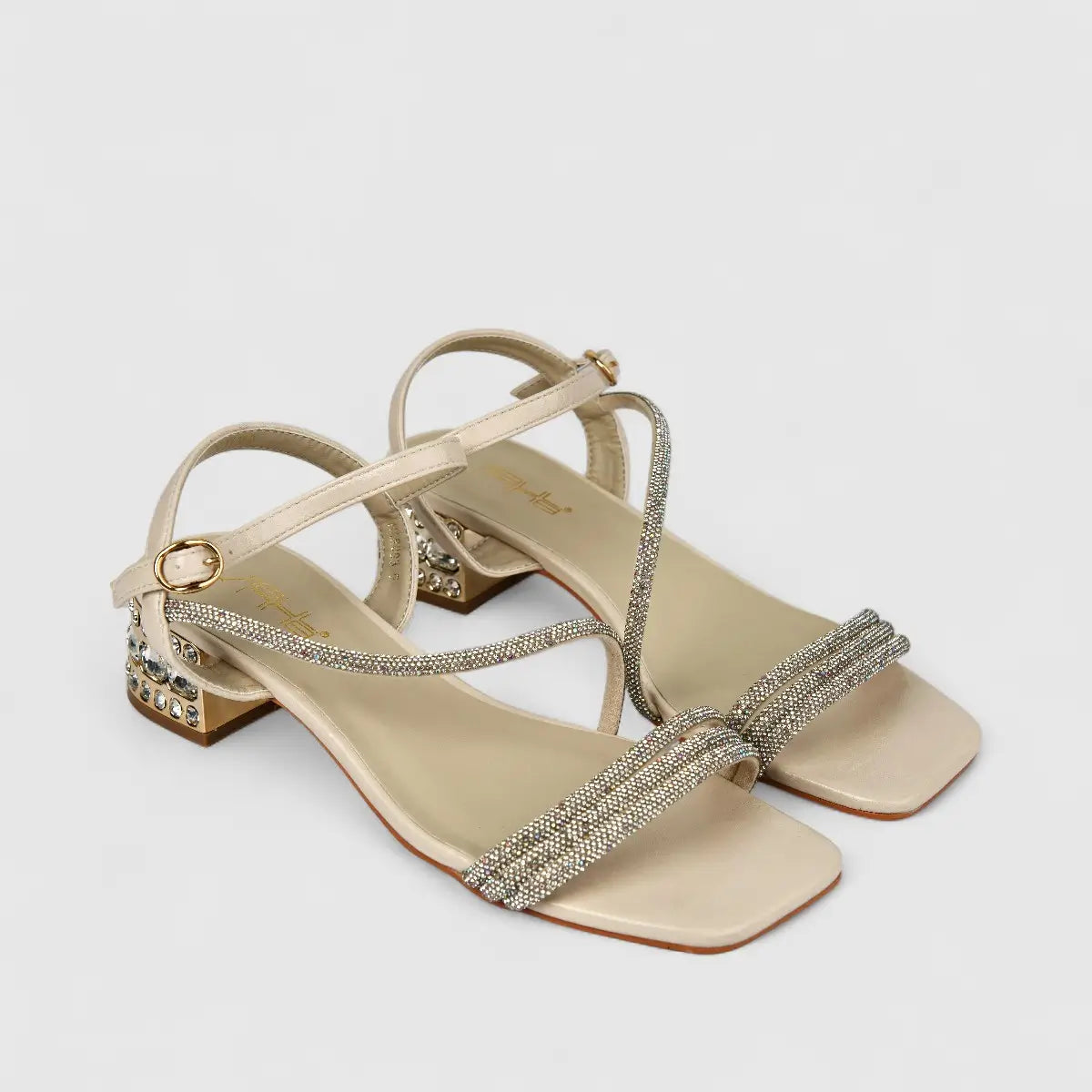 Bulbul Ladies Slingback Evening Sandal White HAR093