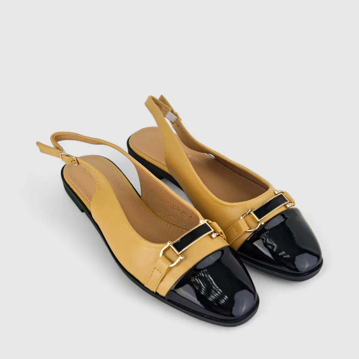 Bulbul Ladies Slingback Pump HAR026 Tan/Black