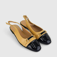 Bulbul Ladies Slingback Pump HAR026 Tan/Black