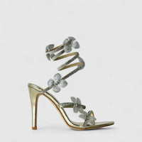 Bulbul Ladies Strappy Evening Heel Sandal LU022 Gold