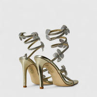 Bulbul Ladies Strappy Evening Heel Sandal LU022 Gold