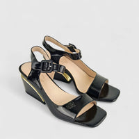 Bulbul Ladies Wedge CAR-016 Black