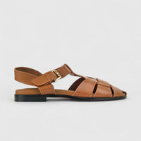 Bulbul Ladies Leather Casual Sandal LAR-03 Camel