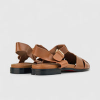 Bulbul Ladies Leather Casual Sandal LAR-03 Camel