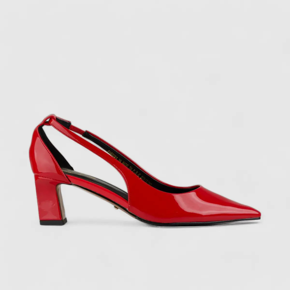 Bulbul Low Heel Court Shoe Black CAR5031 Heels | familyshoecentre