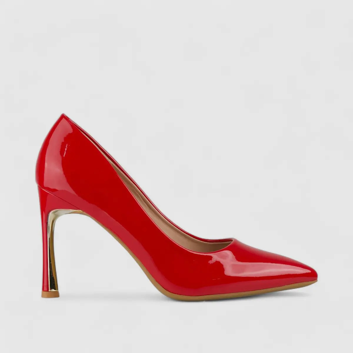 Bulbul Stiletto Court Shoe Red LI007 Heels | familyshoecentre