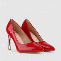 Bulbul Stiletto Court Shoe Red LI007 Heels | familyshoecentre