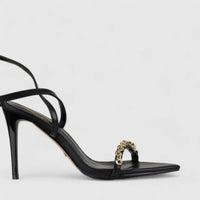 Bulbul Stiletto Heel Sandal Black CAR5019 Heels | familyshoecentre