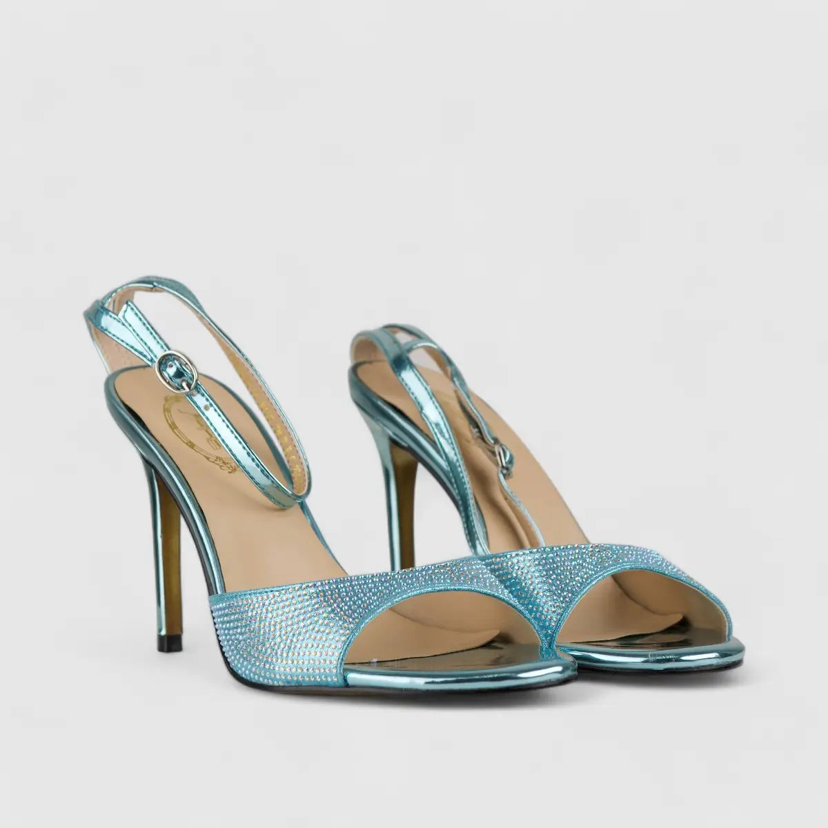 Bulbul Stiletto Heel Sandal Blue CAR5033 Heels | familyshoecentre