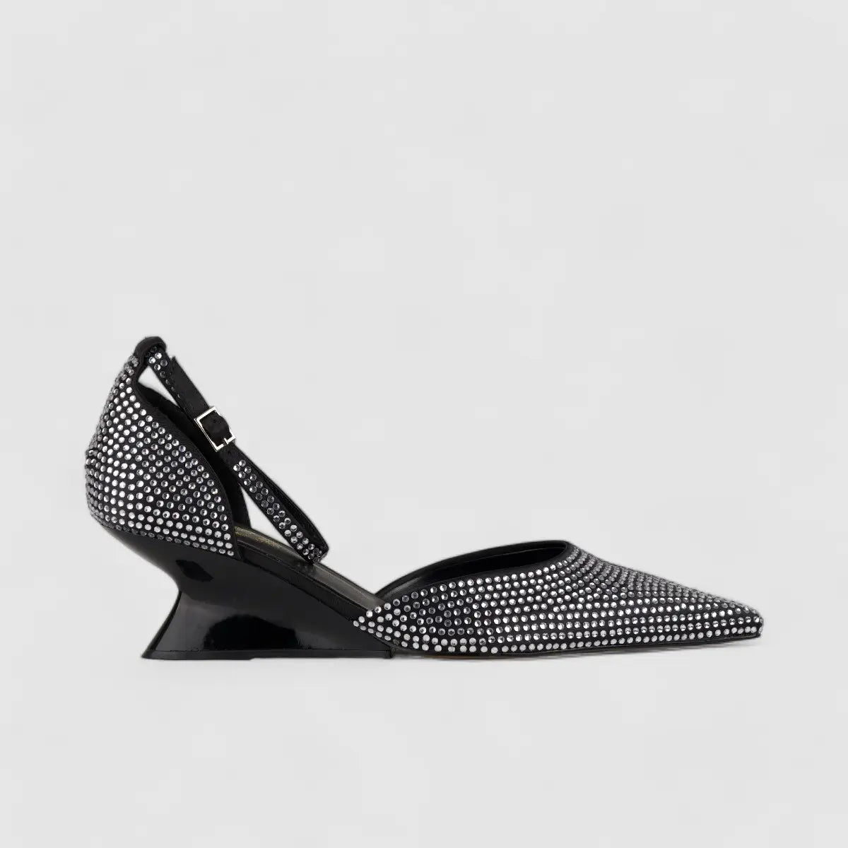 Bulbul Wedge Evening Sandal Black CAR5011 Wedges | familyshoecentre