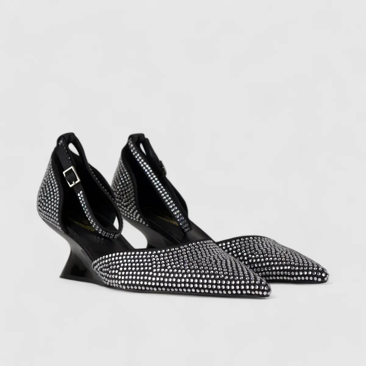 Bulbul Wedge Evening Sandal Black CAR5011 Wedges | familyshoecentre