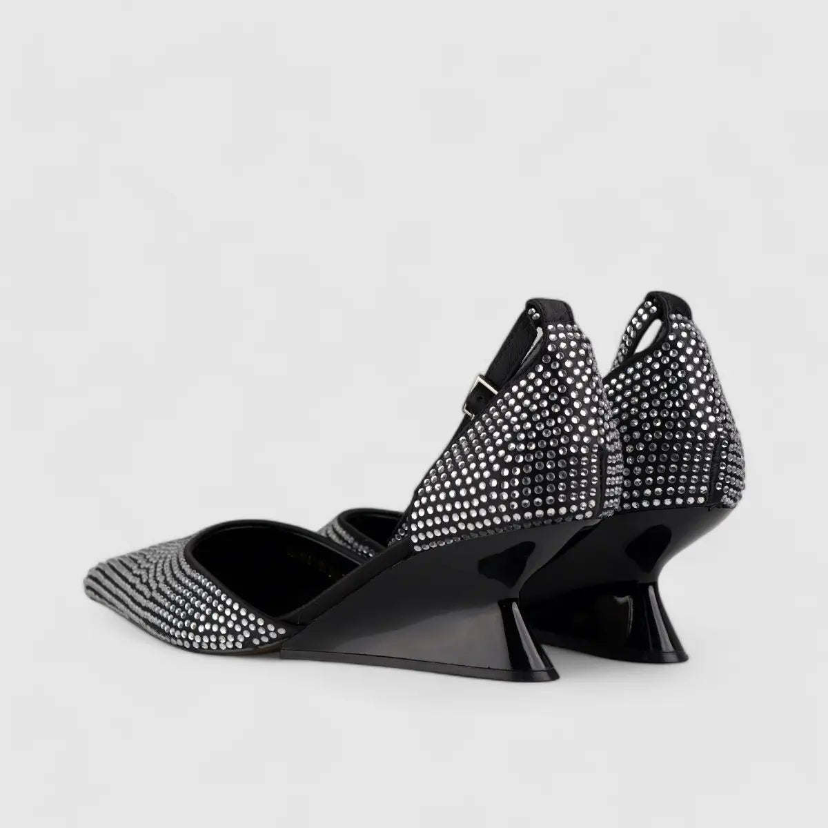 Bulbul Wedge Evening Sandal Black CAR5011 Wedges | familyshoecentre