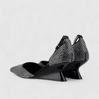 Bulbul Wedge Evening Sandal Black CAR5011 Wedges | familyshoecentre
