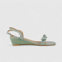 Bulbul Wedge Sandal Green CAR5013 Wedges | familyshoecentre